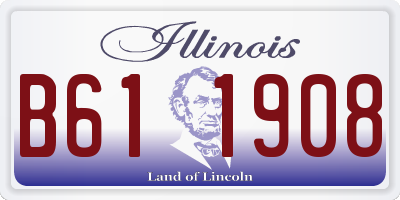 IL license plate B611908