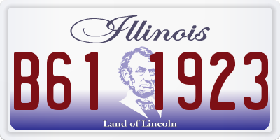IL license plate B611923