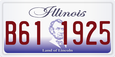 IL license plate B611925