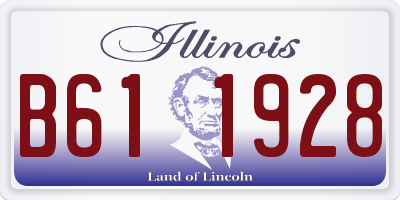 IL license plate B611928