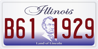 IL license plate B611929