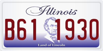 IL license plate B611930