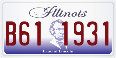 IL license plate B611931