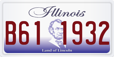 IL license plate B611932