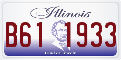 IL license plate B611933
