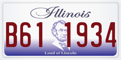 IL license plate B611934