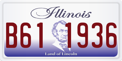IL license plate B611936