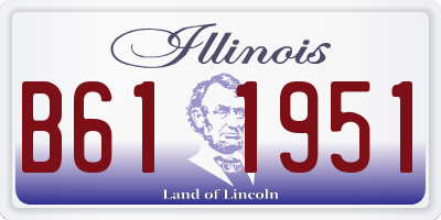 IL license plate B611951