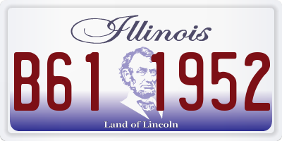 IL license plate B611952