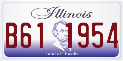 IL license plate B611954