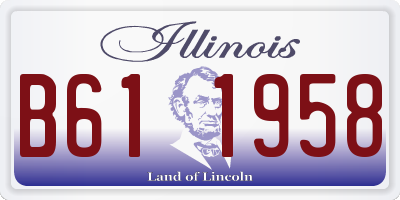 IL license plate B611958
