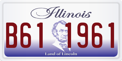 IL license plate B611961