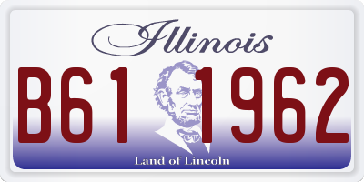 IL license plate B611962