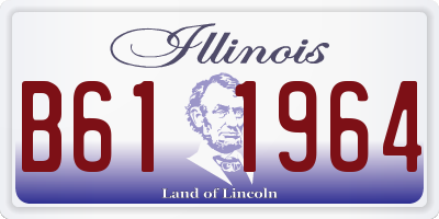 IL license plate B611964