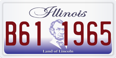 IL license plate B611965