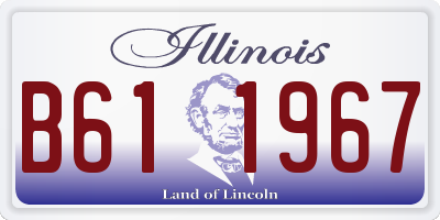 IL license plate B611967
