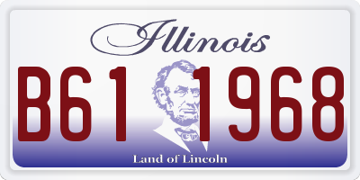 IL license plate B611968
