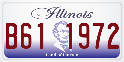 IL license plate B611972