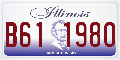 IL license plate B611980