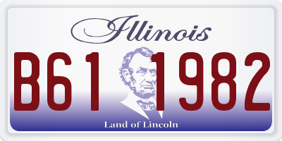 IL license plate B611982