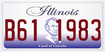 IL license plate B611983