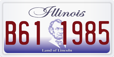 IL license plate B611985