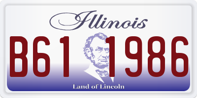 IL license plate B611986