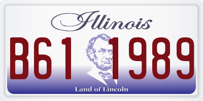 IL license plate B611989