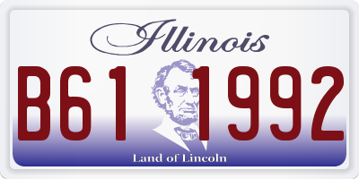 IL license plate B611992