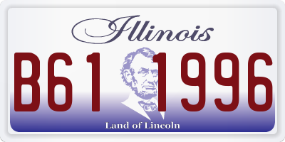 IL license plate B611996