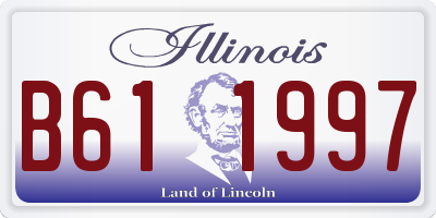 IL license plate B611997