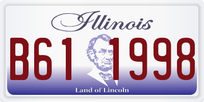 IL license plate B611998