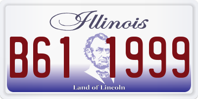 IL license plate B611999
