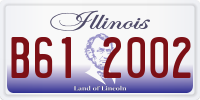 IL license plate B612002