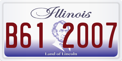 IL license plate B612007