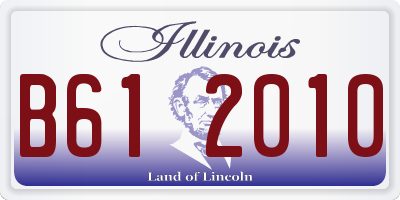 IL license plate B612010
