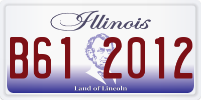 IL license plate B612012