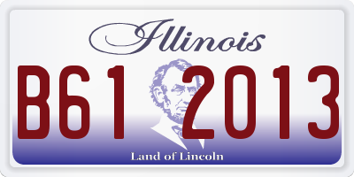 IL license plate B612013