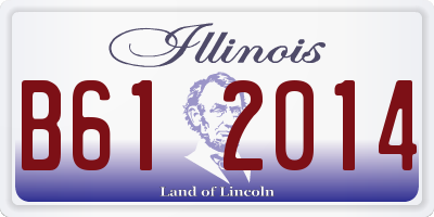 IL license plate B612014
