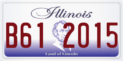 IL license plate B612015