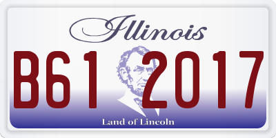 IL license plate B612017