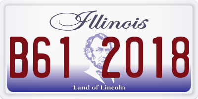 IL license plate B612018