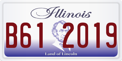 IL license plate B612019