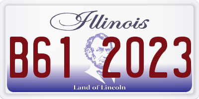 IL license plate B612023