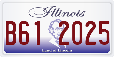 IL license plate B612025