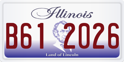 IL license plate B612026