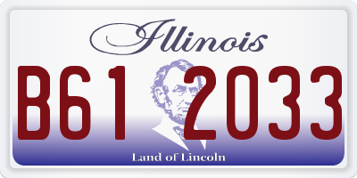 IL license plate B612033