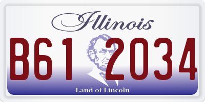 IL license plate B612034