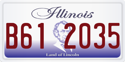 IL license plate B612035