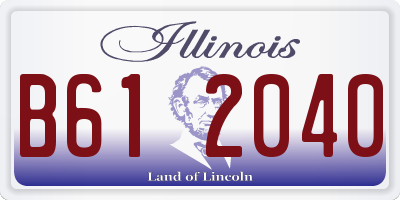 IL license plate B612040